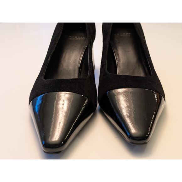 Vagabond Shoemakers Altea Black Suede & Patent Cap-Toe Pumps - 36 (US 6) - Picture 7 of 9